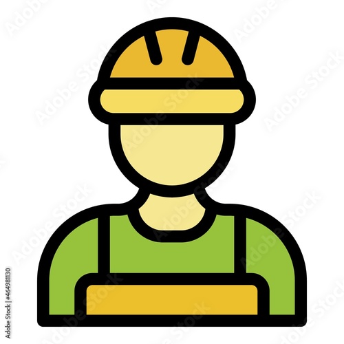 Tiler avatar icon. Outline tiler avatar vector icon color flat isolated