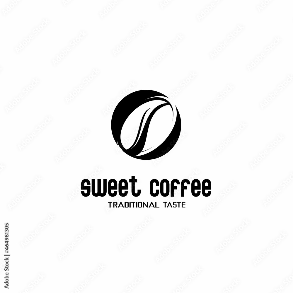 cafe logo illustration vector, bean, coffee vector