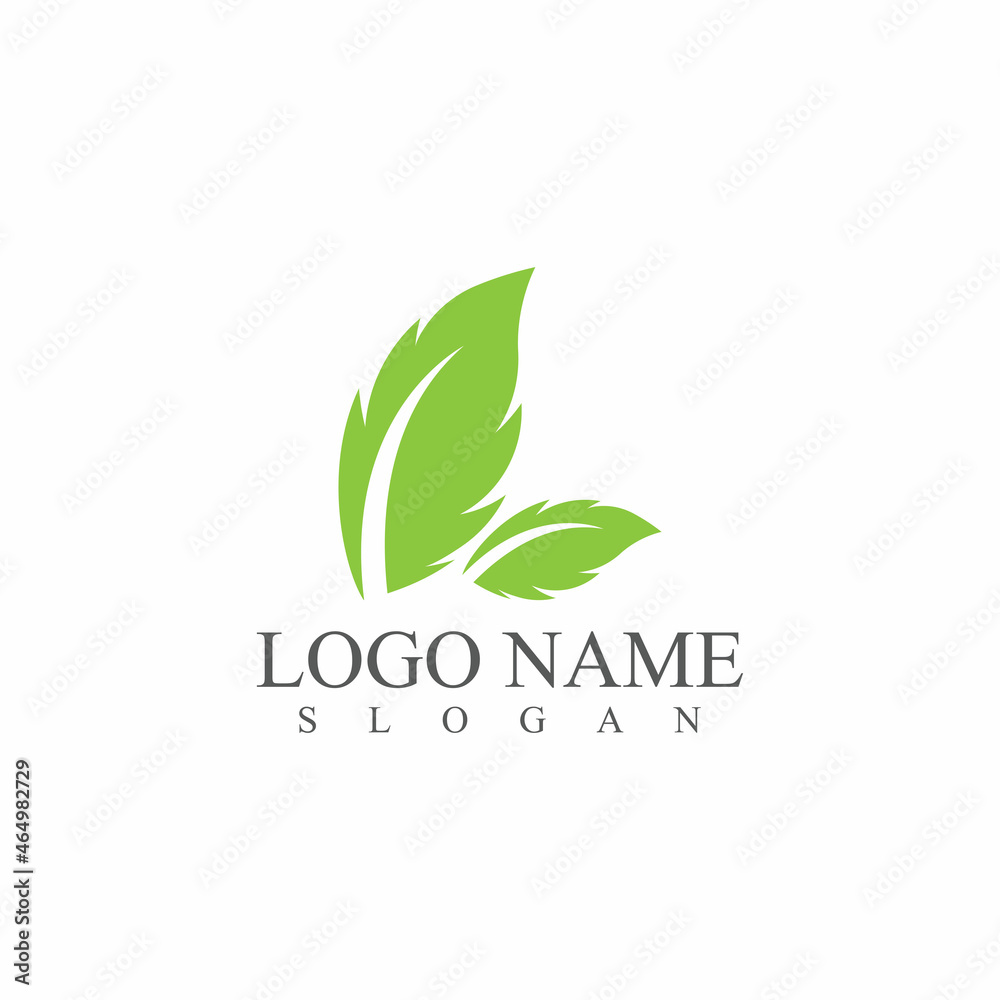 Leaf icon Vector Illustration design Logo template Leaf icon Vector Illustration design Logo template