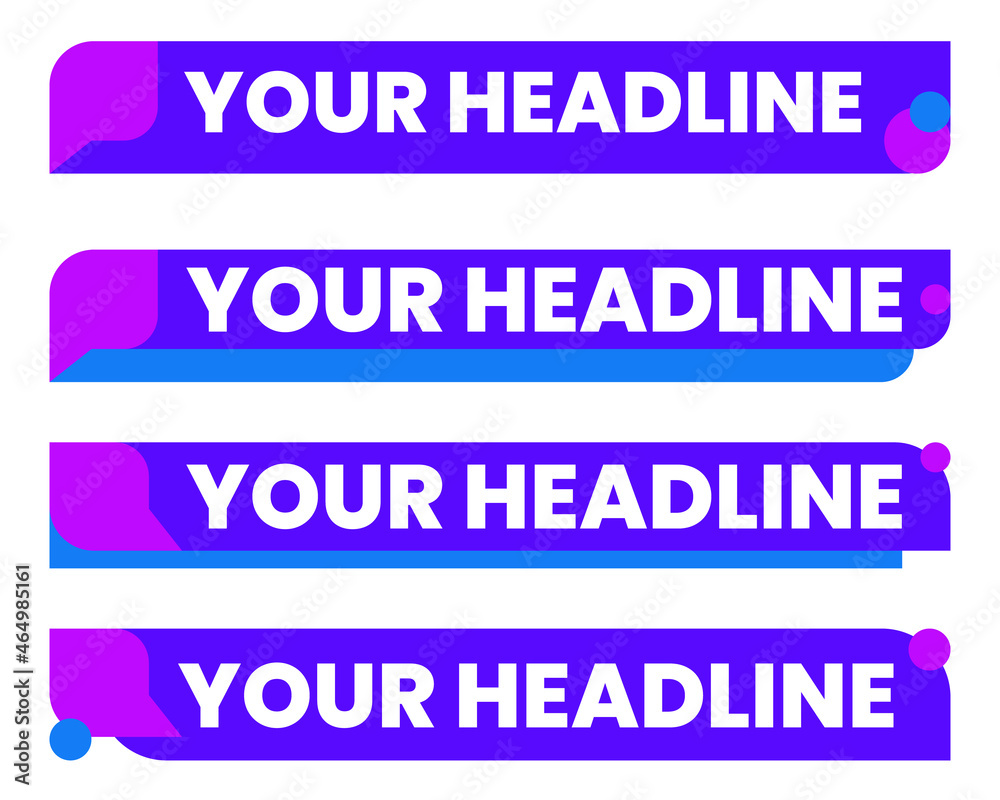Fototapeta premium Set of lower third headline news template in flat style