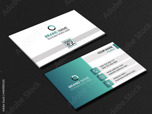 Double-sided creative business card vector design template. Business card for business and personal use. Vector illustration design. Horizontal layout, Print ready