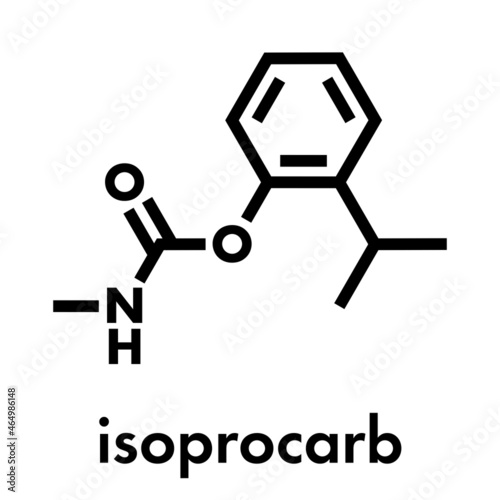Isoprocarb insecticide molecule. Skeletal formula.