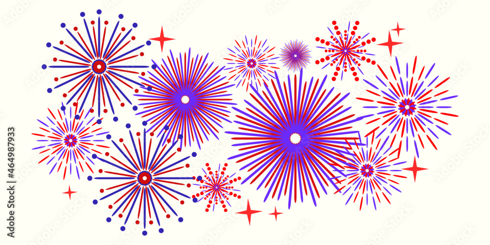 fireworks with blue and red colour fireworks with blue and red colour