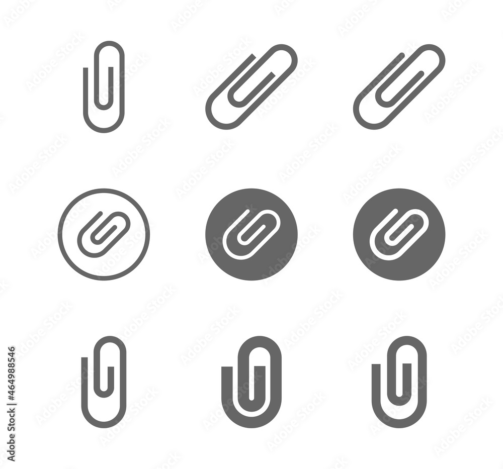 Paper clip icon. Binder Clip icon vector.