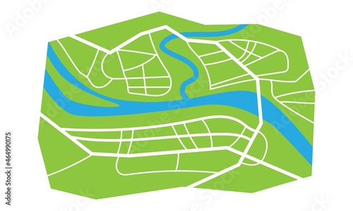 map city street on the plan vector illustration