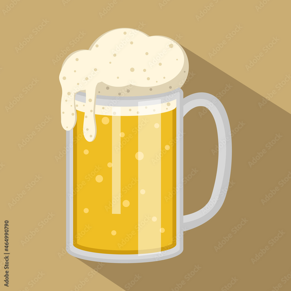 vector beer icon in flat design vector beer icon in flat design