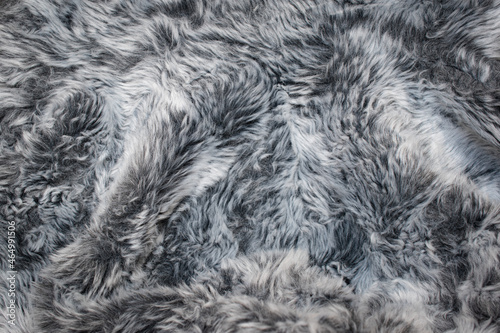 Abstract gray fur background texture close-up