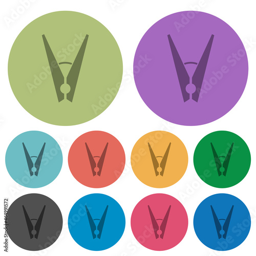 Clothespin color darker flat icons