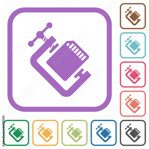 SD memory card compress solid simple icons