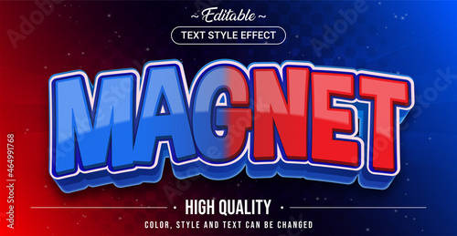 Editable text style effect - Magnet text style theme.