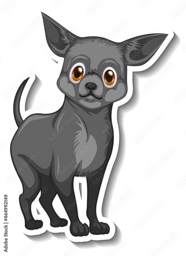 Chihuahua dog cartoon sticker