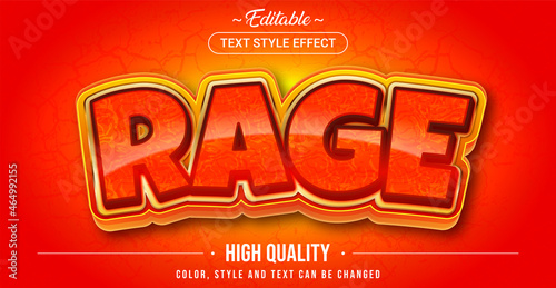 Editable text style effect - Rage text style theme.