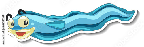 Sea eel animal cartoon sticker