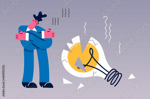 Business crisis and default concept.