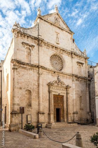 View at the Church of San Domenico in the streets of Monopoli - Italt photo