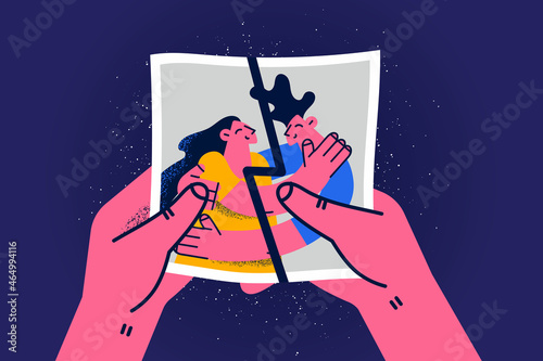 Breaking up and split away concept
