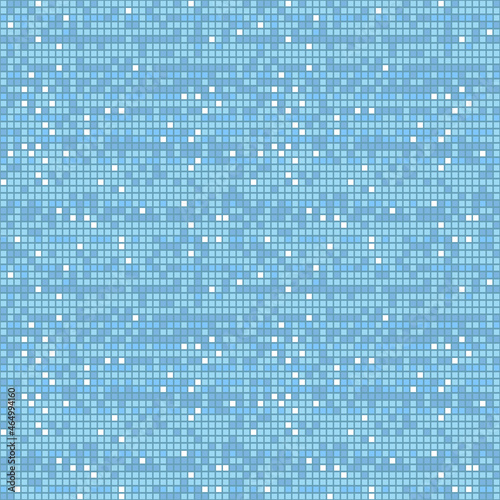 Pixel square background, blue textured mosaic, vector illustration 10eps.
