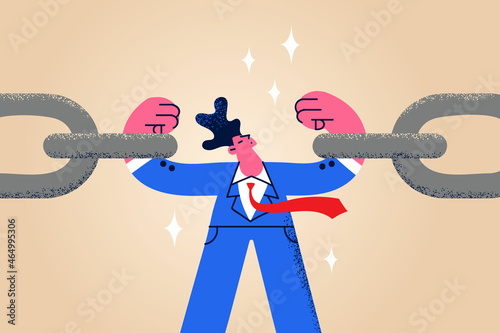 Business fetter and danger concept