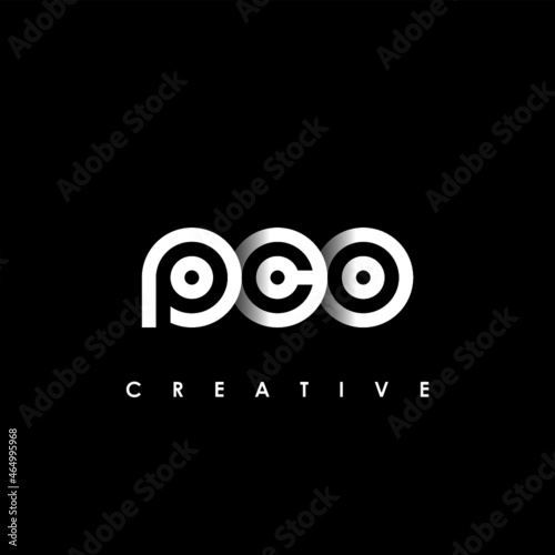 PCO Letter Initial Logo Design Template Vector Illustration