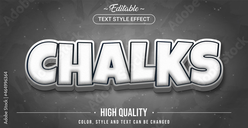 Editable text style effect - Chalks text style theme.
