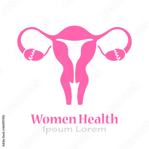 Uterus vector icon, gynecology medical logo