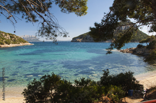 Beautiful view of the Cala Moresca beach on the coast in Italy