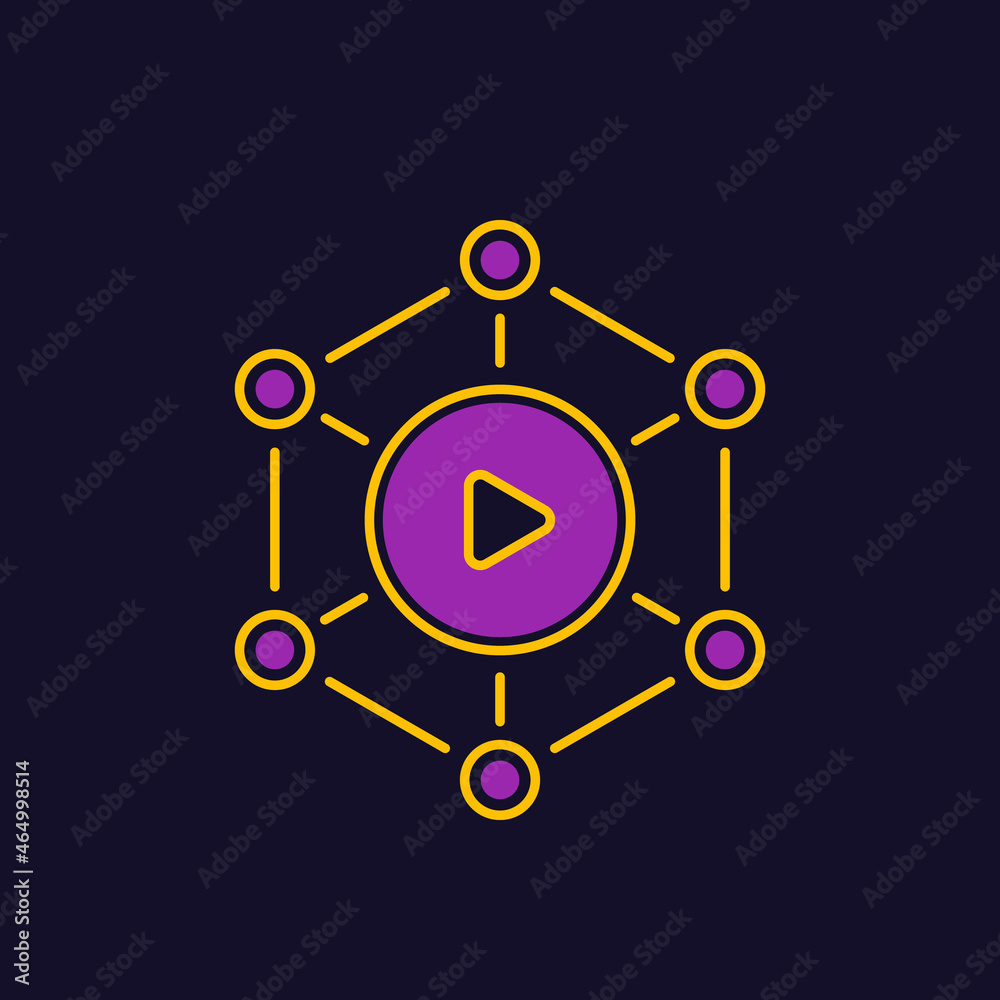 viral video icon, vector