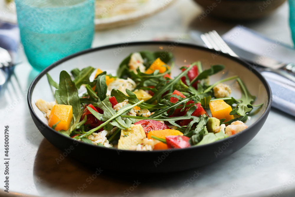 Crab salad with mango and avocado Crab salad with mango and avocado