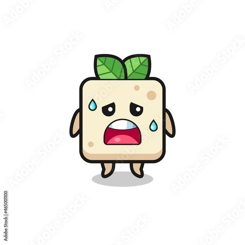 the fatigue cartoon of tofu