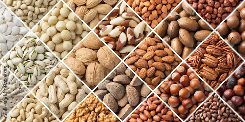 Εκτύπωση καμβά assorted nuts and seeds collage