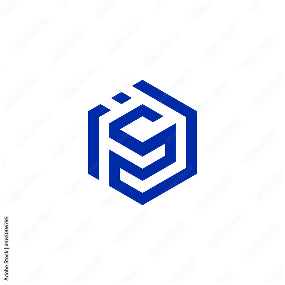 Initial letter is or si logo vector design template