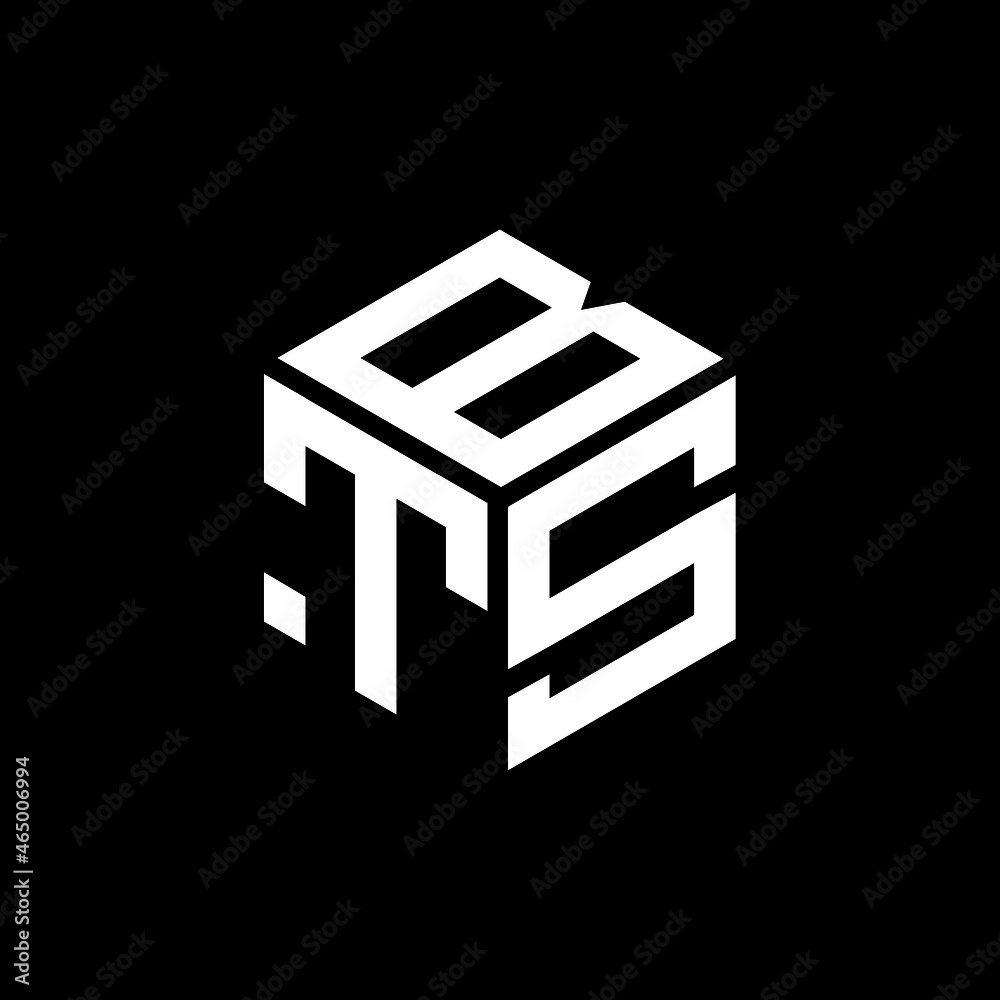 BTS letter logo design on black  creative initials letter logo   letter design. Stock Vector | Adobe Stock