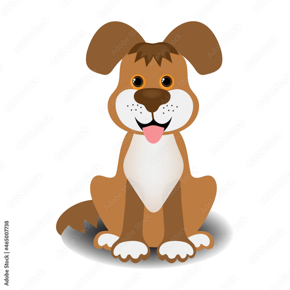 a cute little dog. puppy. color isolated drawing by hand. children's poster. sticker, print. a cute little dog. puppy. color isolated drawing by hand. children's poster. sticker, print.
