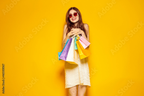 glamorous woman shopping entertainment lifestyle isolated background