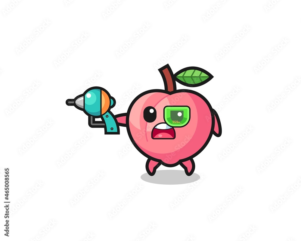 cute peach holding a future gun cute peach holding a future gun