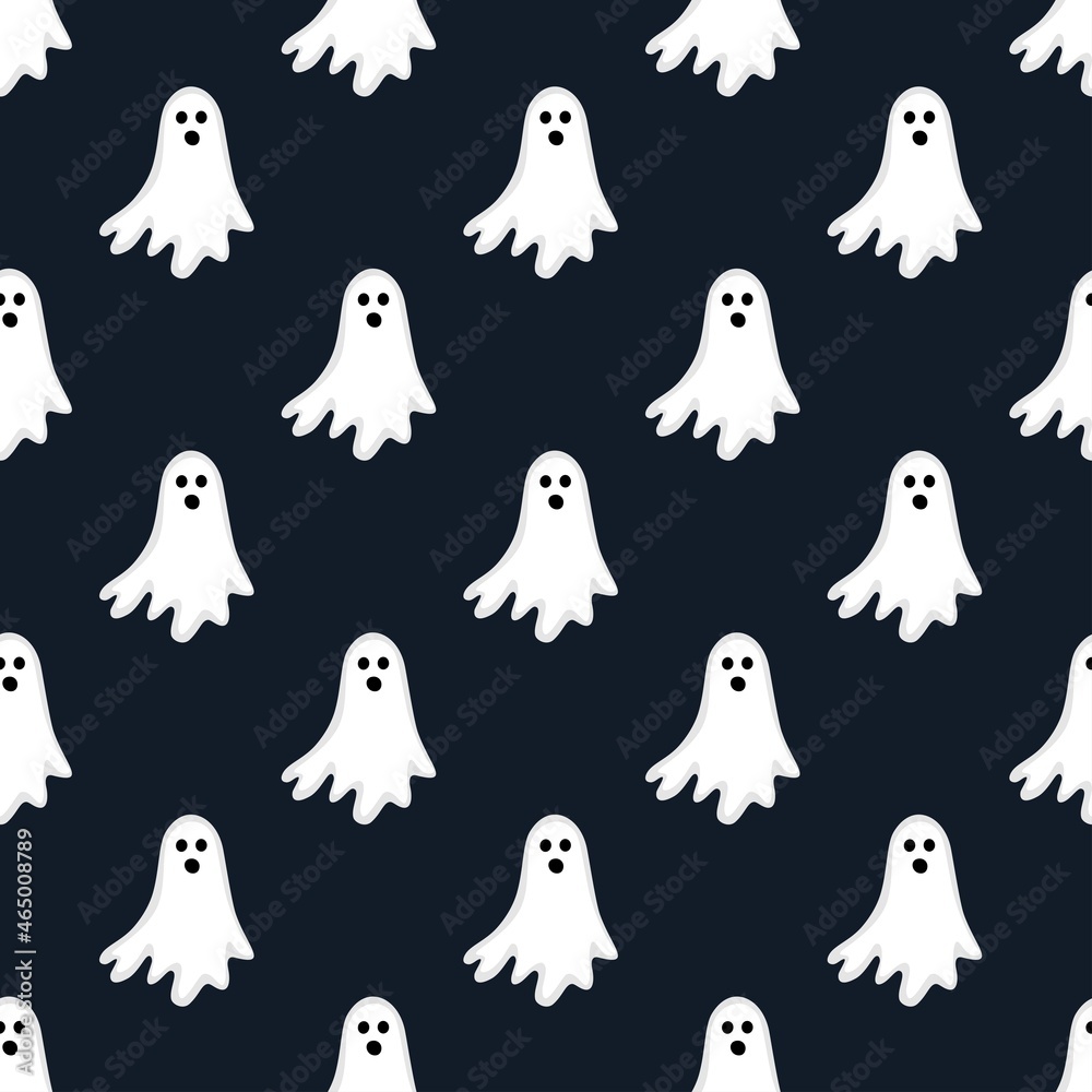 Halloween pattern of ghosts, vector background with ghosts, endless abstraction. Halloween pattern of ghosts, vector background with ghosts, endless abstraction.