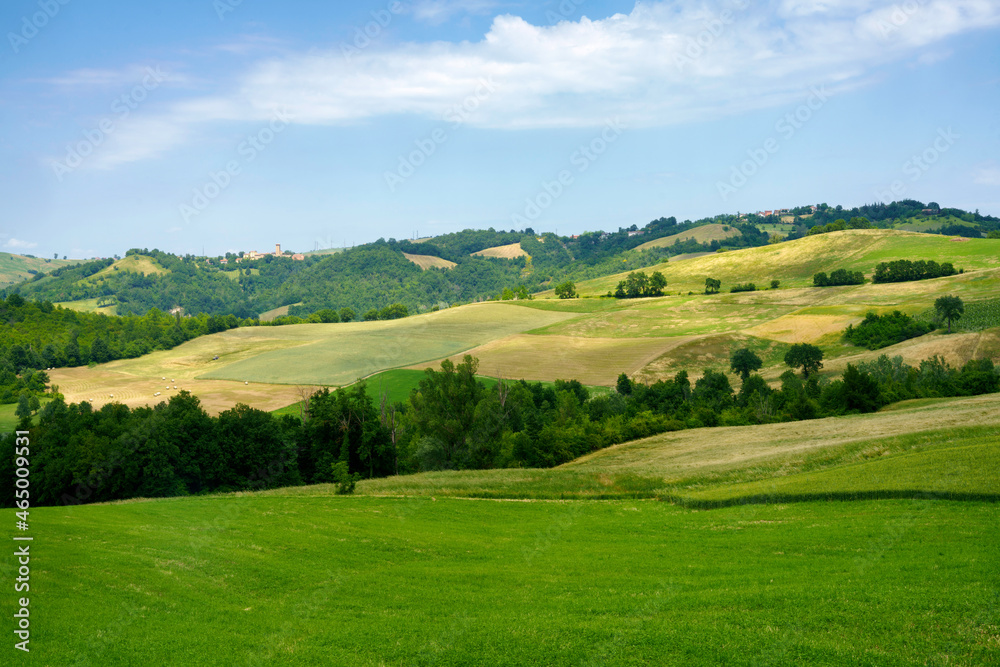 Rural landscape near Riolo and Castellarano, Emilia-Romagna.