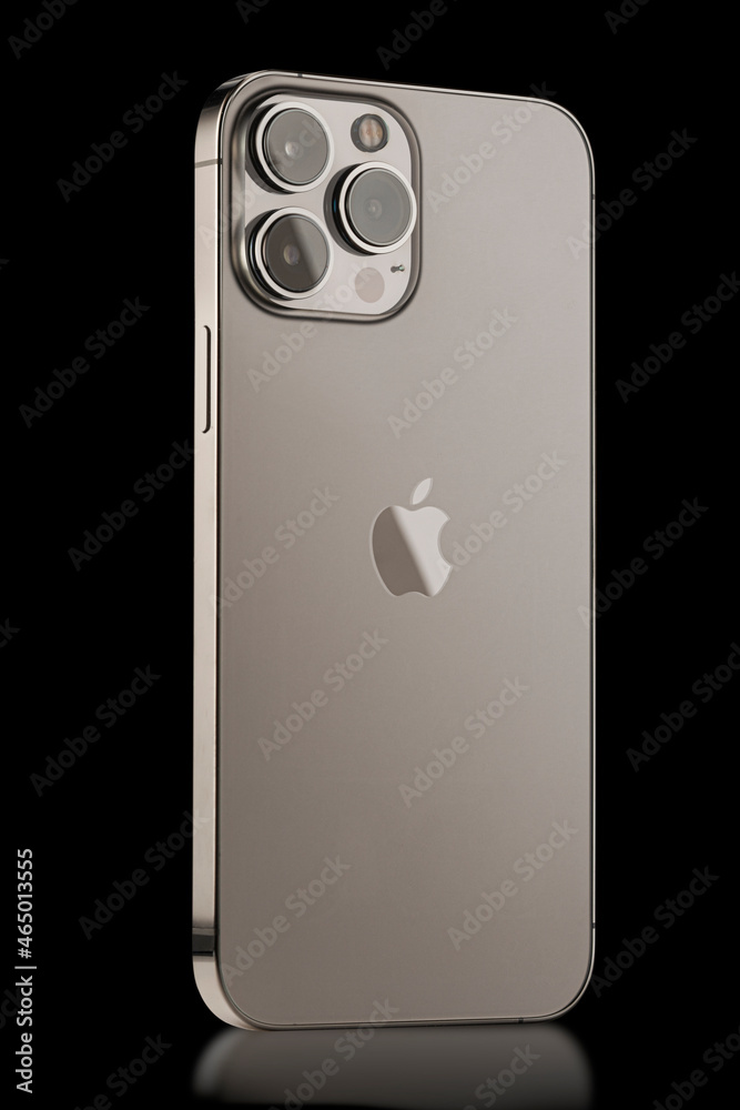 IPhone 13 Pro Max On A Black Background Three Close up Phone Cameras 