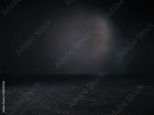 Black concrete background for product presentation
