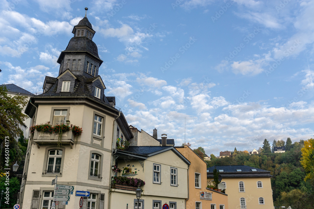 Fototapeta premium Limburg an der Lahn is a city in Hessen, central Germany. Population 33,832. A tributary of the Rhine is located on the banks of the Lan River. The western part belongs to the Rhineland-Palatinate.
