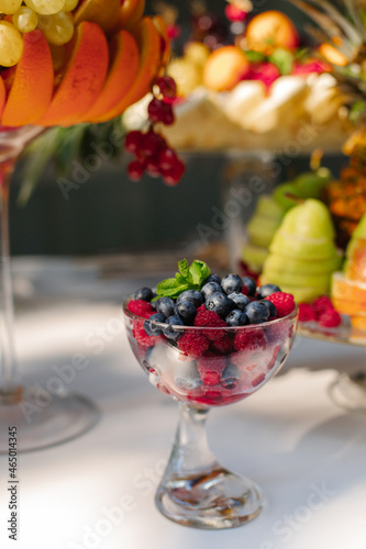 Wedding Fruit Table. Fruits for the holidays.