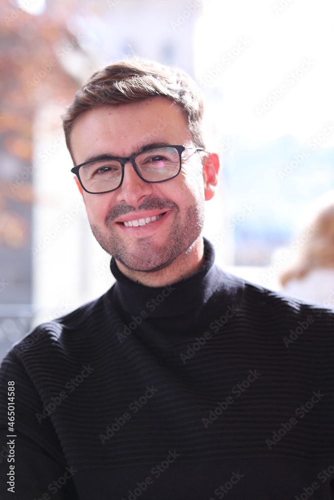40 years old man with eyeglasses Stock Photo Adobe Stock