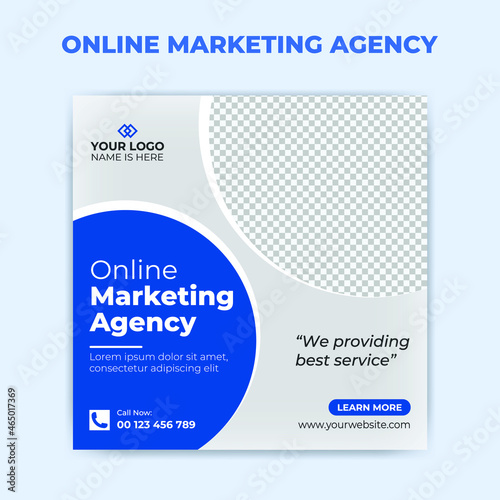 Digital Marketing Agency social media template design. digital marketing and business sale template design
