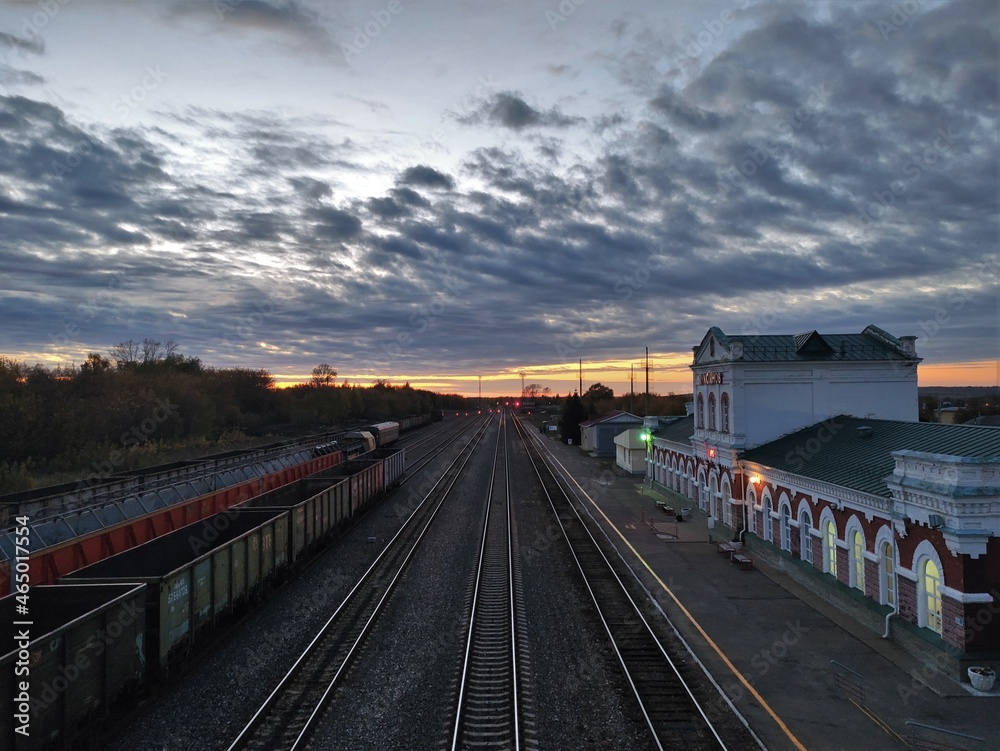 railway in the sunset railway in the sunset