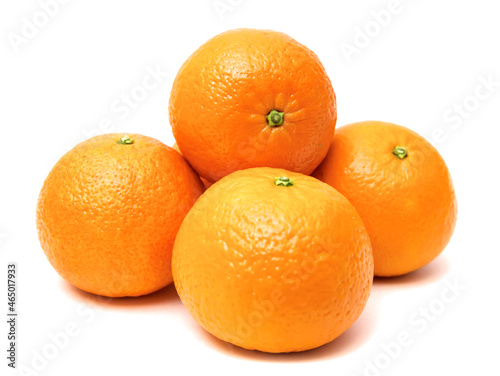 Oranges isolated on white background (close up)