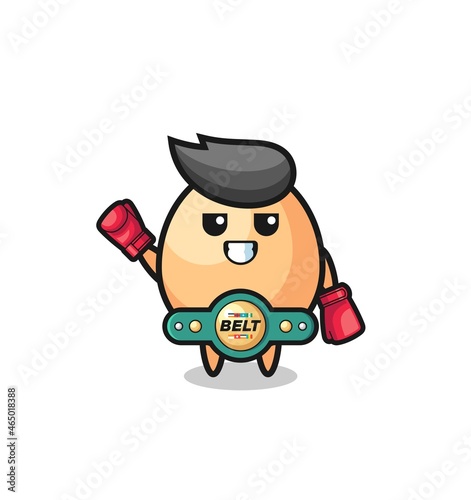 egg boxer mascot character