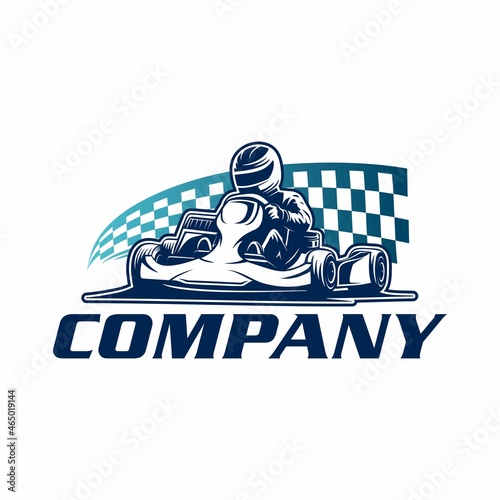 go kart racer winner logo