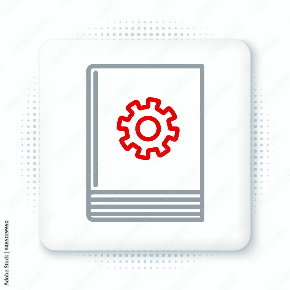 Line User manual icon isolated on white background. User guide book. Instruction sign. Read before use. Colorful outline concept. Vector Line User manual icon isolated on white background. User guide book. Instruction sign. Read before use. Colorful outline concept. Vector