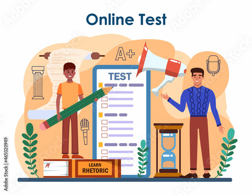 Rhetoric class online service or platform. Students training public