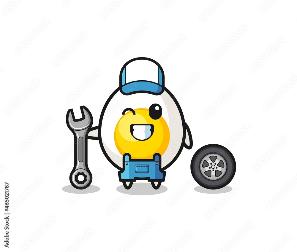 the boiled egg character as a mechanic mascot the boiled egg character as a mechanic mascot